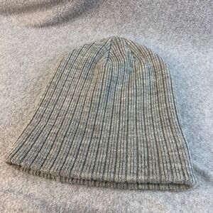 Ribbed Knit Unisex Gray Unbranded Beanie Hat Minimalist One Size